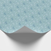 Rotwild-Weihnachtsblau Geschenkpapier (Ecke)