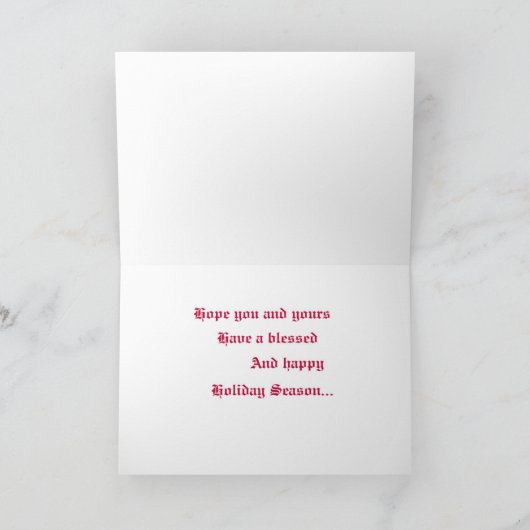 Rotwild-Weihnachtskarte Feiertagskarte (Innenseite)