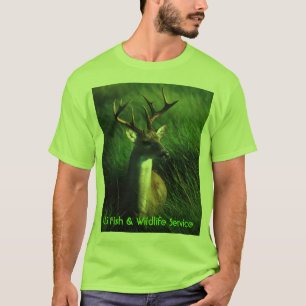 Rotwild/Weiß angebundener Dollar T-Shirt