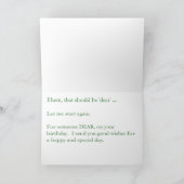 Rotwildgeburtstags-Grußkarte Karte (Innenseite)