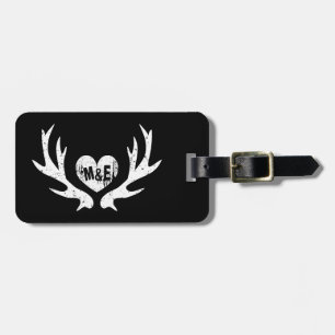 Rotwildgeweih-Reise-Gepäckanhänger des rustikalen Gepäckanhänger