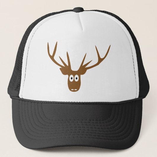 Rotwildhauptgeweih Truckerkappe (Vorderseite)