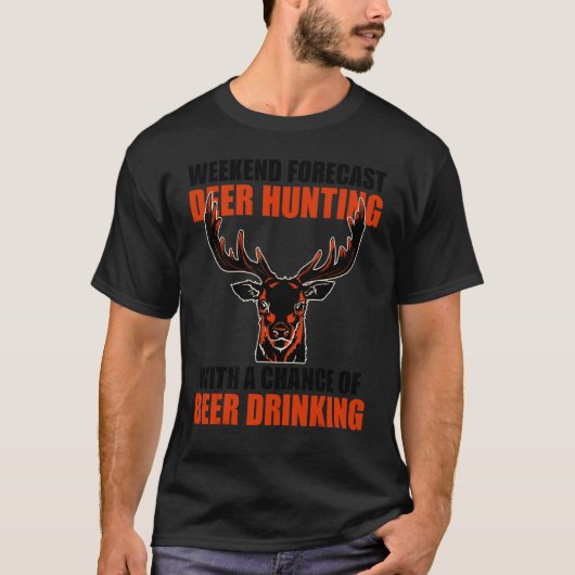 Rotwildjagd Jäger Angeln T-Shirt (Vorderseite)