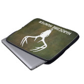 Rotwildjagdschädel mit den Geweihen Laptopschutzhülle (Vorne Knopf)