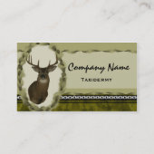 Rotwildkettentaxidermy-Visitenkarten ~ Brown Visitenkarte (Rückseite)