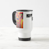Rotwildkunst Reisebecher (Vorderseite Links)