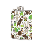 Rotwildschildkrötehäschen-Tiertapete Flachmann (Links)