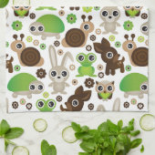 Rotwildschildkrötehäschen-Tiertapete Handtuch (Gefaltet)