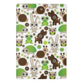 Rotwildschildkrötehäschen-Tiertapete Mini Klemmbrett (Rückseite)