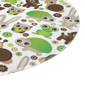 Rotwildschildkrötehäschen-Tiertapete Schneidebrett (Ecke)