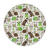 Rotwildschildkrötehäschen-Tiertapete Schneidebrett (Vorderseite)