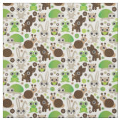 Rotwildschildkrötehäschen-Tiertapete Stoff (Muster)