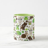 Rotwildschildkrötehäschen-Tiertapete Tasse (Zentrum)