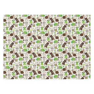 Rotwildschildkrötehäschen-Tiertapete Tischdecke