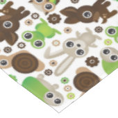 Rotwildschildkrötehäschen-Tiertapete Tischdecke (Schrägansicht)