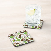 Rotwildschildkrötehäschen-Tiertapete Untersetzer (Rechte Seite)