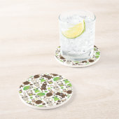 Rotwildschildkrötehäschen-Tiertapete Untersetzer (Seite)