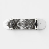 Rotwildwolf (Schwarzweiss) Skateboard (Horizontal)