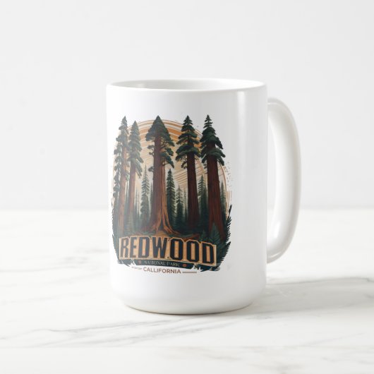 Rotwood National Staat Park, Coastal California Kaffeetasse (VorderseiteRechts)