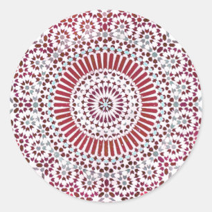 Rotwurzelmosaik Runder Aufkleber