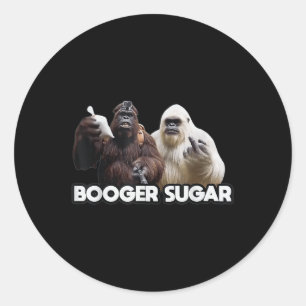 Rotz Zucker Sasquatch Yeti Nasen Bier Lustig Erwac Runder Aufkleber