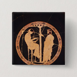 Rotzahl von Athen kylix, das Aegeus darstellt Button