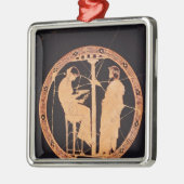 Rotzahl von Athen kylix, das Aegeus darstellt Silbernes Ornament (Links)