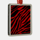 Rotzebra Silbernes Ornament (Rechts)