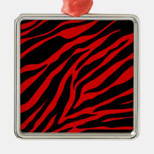 Rotzebra Silbernes Ornament