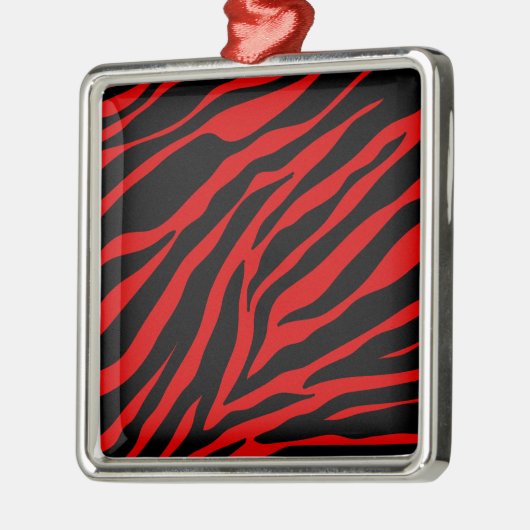 Rotzebra Silbernes Ornament (Links)