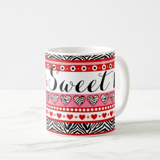 Rotzebraherz Sweet 16 Tasse (VorderseiteRechts)