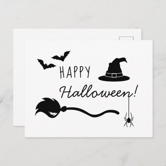 Rotzhut und Broom mit Spinne und Fledermaus Postkarte (Vorne/Hinten)