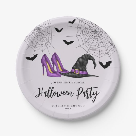 Rotzhut und Heelse mit Fledermäusen-Halloween-Part Pappteller (Vorderseite)