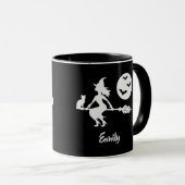 Rotzunge auf einem schwarzen und weißen Raum mit N Tasse (VorderseiteRechts)