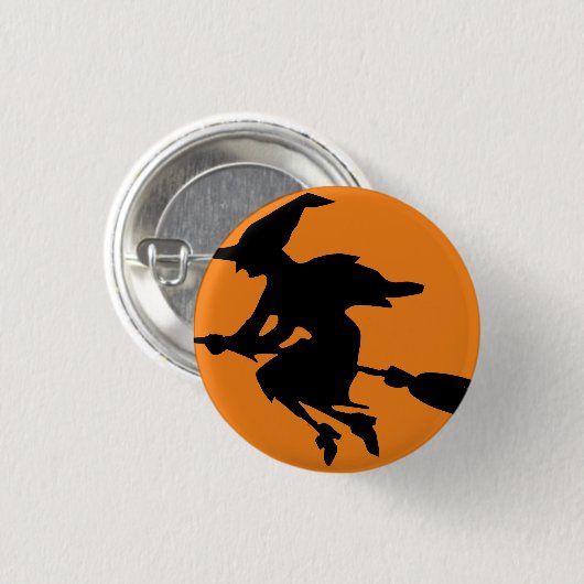 Rotzunge auf Silhouette im Zimmer Button (Vorne & Hinten)