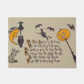 Rotzunge Bat Owl Black Cat Jack O' Lantern Fußmatte (Vorderseite)