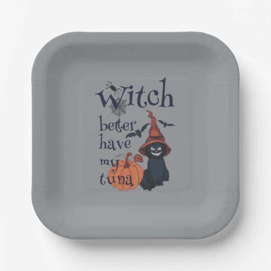 Rotzunge besser meinen Thunfisch haben Pappteller (Vorderseite)