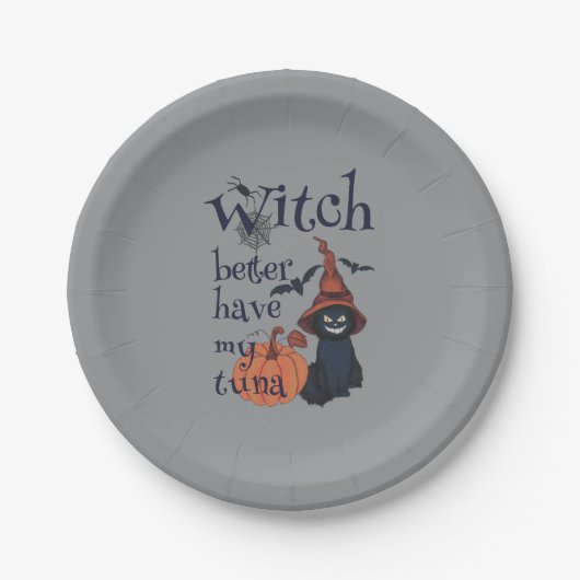 Rotzunge besser meinen Thunfisch haben Pappteller (Vorderseite)