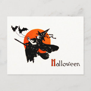 Rotzunge Broom Vollmond-Bat Postkarte