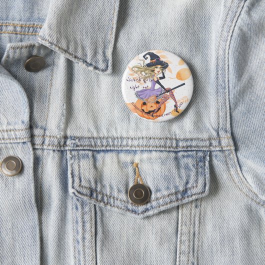 Rotzunge Halloween-Junggeselinnen-Abschied Button (Beispiel)