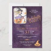 Rotzunge Halloween-Junggeselinnen-Abschied Einladung (Vorderseite)