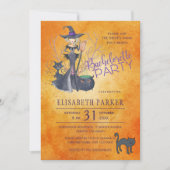 Rotzunge Halloween-Junggeselinnen-Abschied Einladung (Vorderseite)