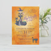 Rotzunge Halloween-Junggeselinnen-Abschied Einladung (Stehend Vorderseite)