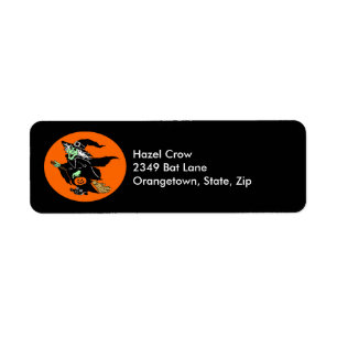 Rotzunge Halloween Oval Cartoon Address Labels