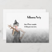Rotzunge - Halloween-Party Einladung (Vorne/Hinten)