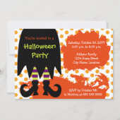 Rotzunge Halloween-Party Einladung (Vorderseite)