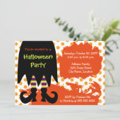 Rotzunge Halloween-Party Einladung (Stehend Vorderseite)