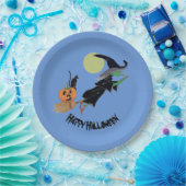 Rotzunge Halloween-Party Funke farbige Papierplatt Pappteller (Party)