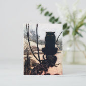 Rotzunge in Katzenform Postkarte (Stehend Vorderseite)