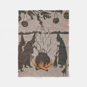 Rotzunge Jack O' Lantern Cauldron Owl Fleecedecke (Vorderseite)